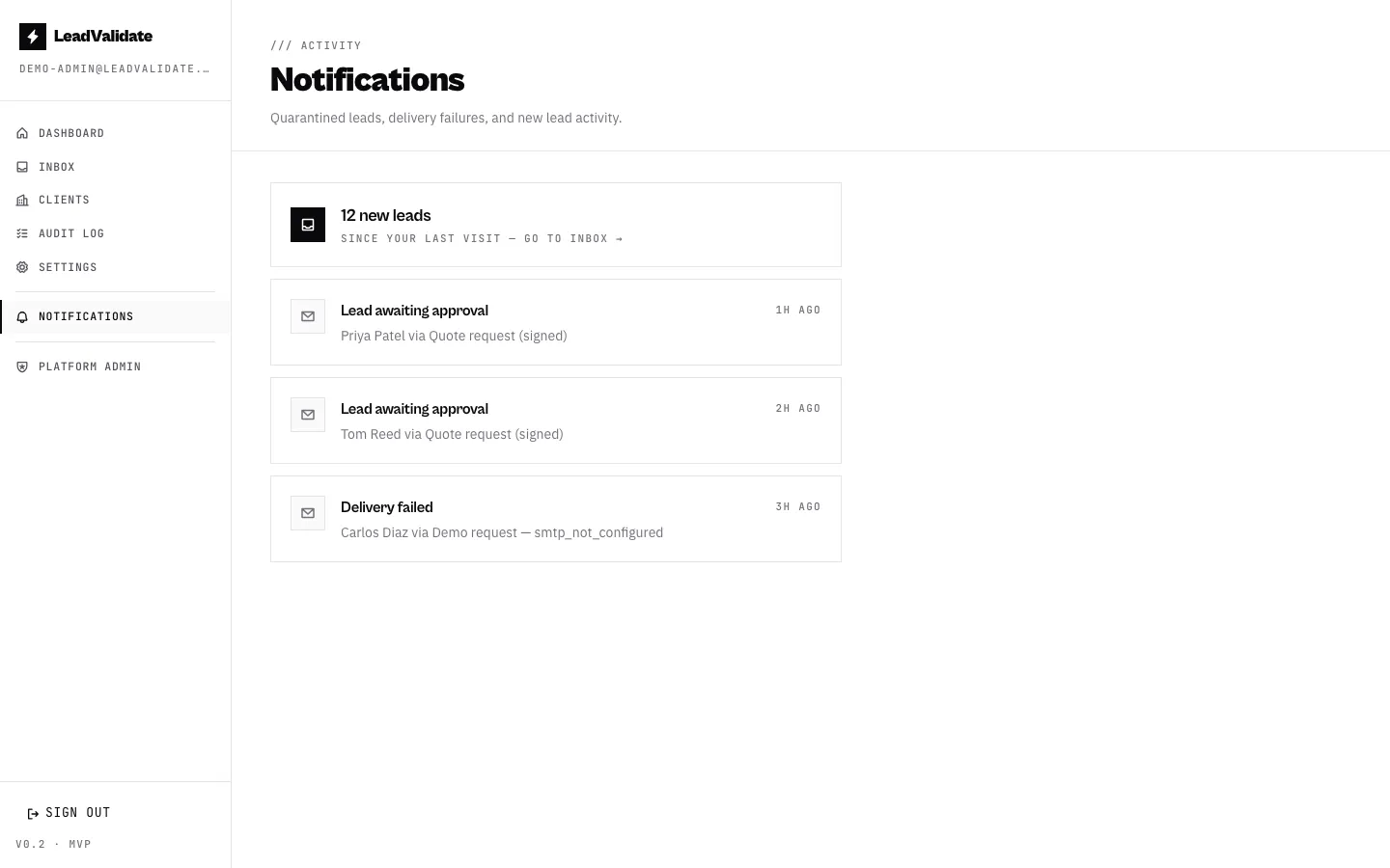 Notifications